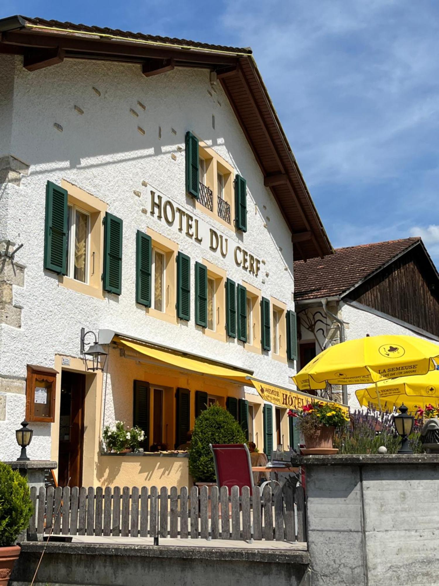 Hotel Du Cerf Soubey Exterior foto